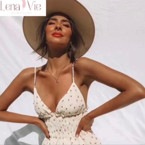 Rosie Summer Mini Dress, Lux Lined Mini In Petal Print, Fit & Flare Flowy Dress - Picture 7 of 16